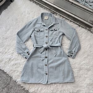 Style Rack Long Sleeve Denim Utility Shirtdress. Size Small. Good preowned cond